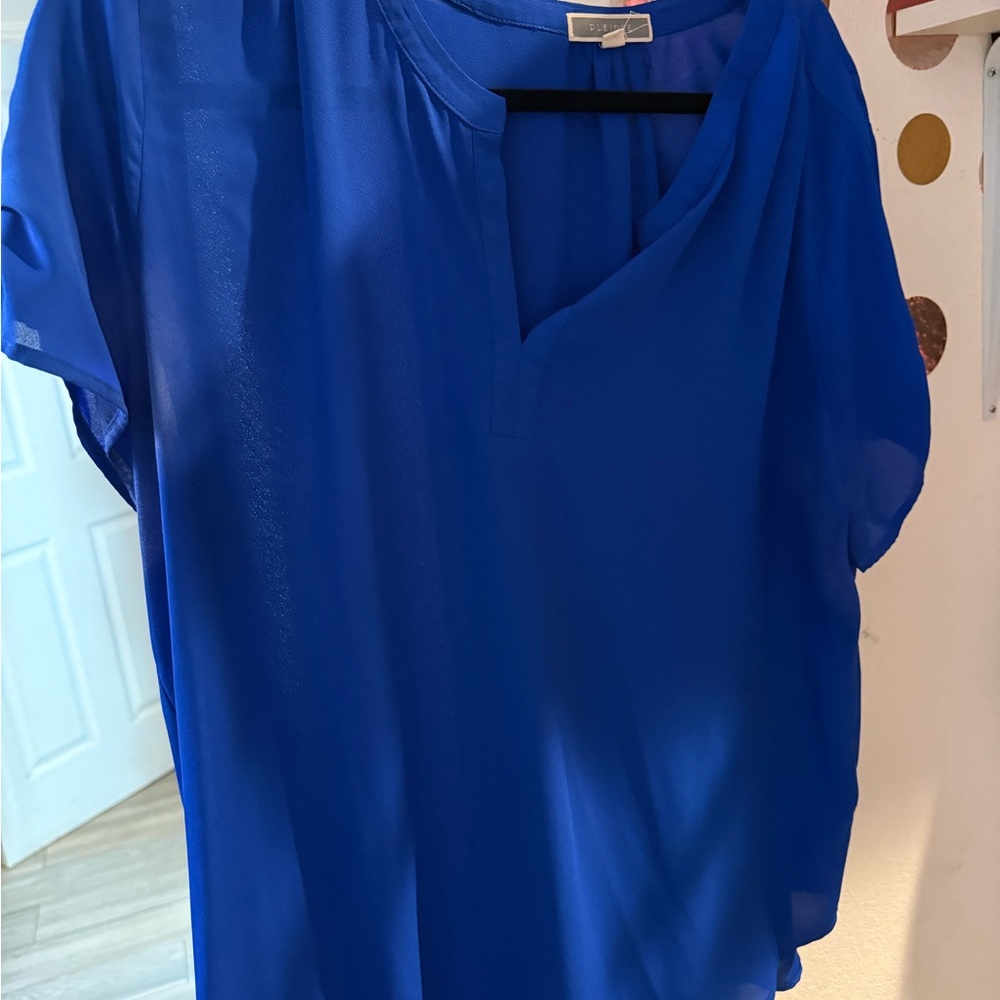 Pleione Royal Blue Women's Blouse